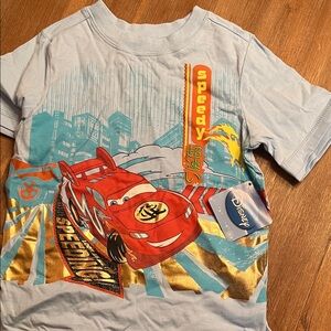 Disney Cars Lightning McQueen Tee - Red, Gold, and Blue